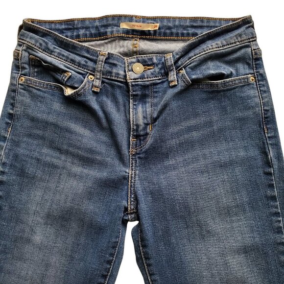 Levis 712 Slim Straight Leg Jeans Size 29 - Picture 5 of 16